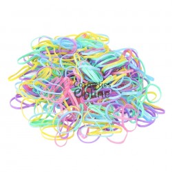 Elastice pentru codite de par, set 300 bucati RT010CC Colorate din silicon